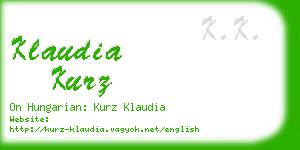 klaudia kurz business card